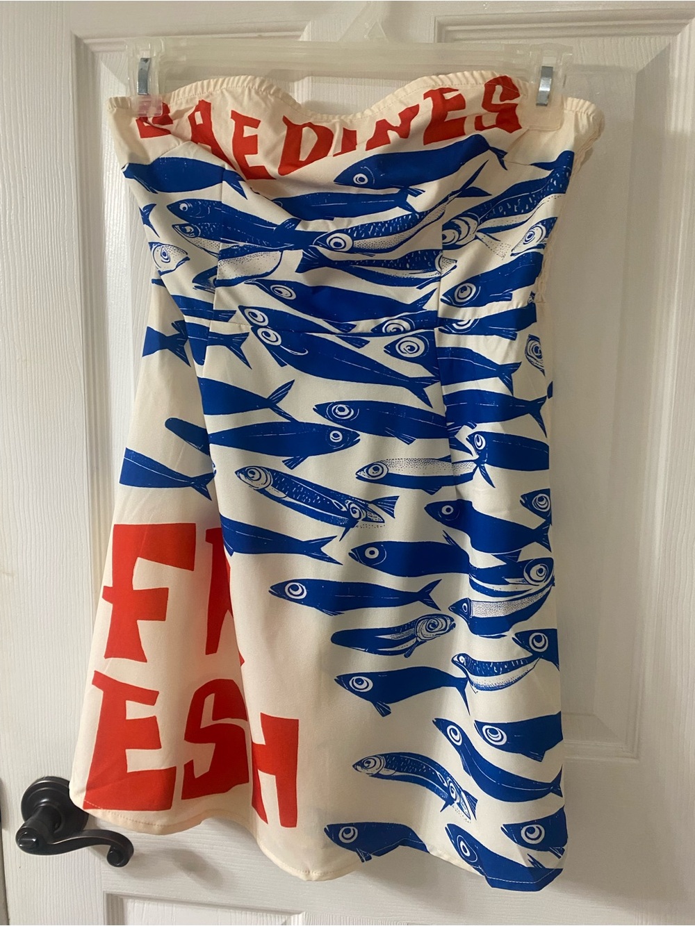 Sardines. Boutique strapless dress. Never worn.